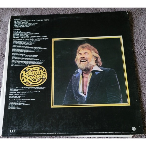 Kenny Rogers Ten Years of Gold Greatest Hits LP Vinyl 1977 ‎ LA835 H - Picture 2 of 4